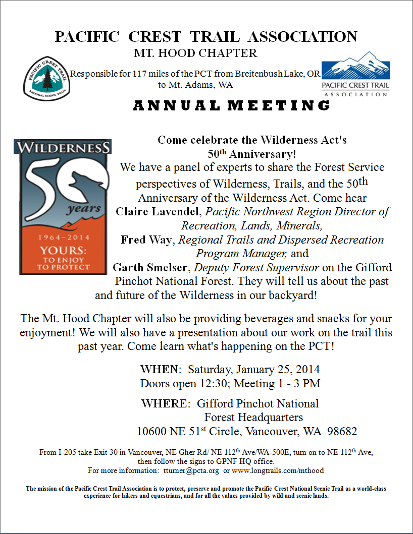 Mount Hood Chapter Annual Meeting