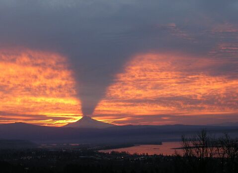 Mount Hood sunrise from Camas, Washington